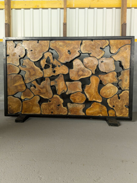 Raumtrenner Wurzelplatten natur/schwarz