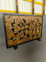 Raumtrenner Wurzelplatten natur/schwarz