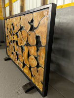 Raumtrenner Wurzelplatten natur/schwarz