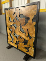 Raumtrenner Wurzelplatten natur/schwarz