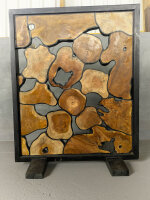 Raumtrenner Wurzelplatten natur/schwarz