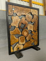 Raumtrenner Wurzelplatten natur/schwarz