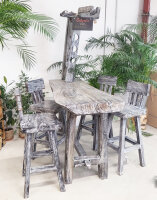 Barset schwarz Massivholz