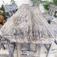 Barset schwarz Massivholz