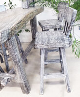 Barset schwarz Massivholz