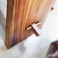 Esstischset Massivholz (1 Tisch/2 Bänke/2 Hocker)