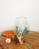 Wurzel mit Glas, ca. 13cm
