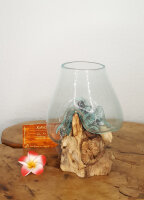 Wurzel mit Glas, ca. 13cm