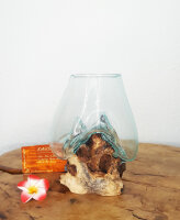 Wurzel mit Glas, ca. 13cm