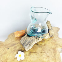 Teakwurzel mit Glaskanne