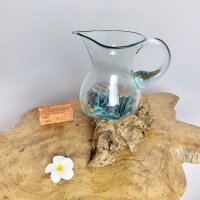 Teakwurzel mit Glaskanne