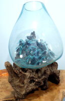 Teakwurzel mit Glas ca. 50cm