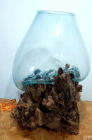 Teakwurzel mit Glas ca. 50cm