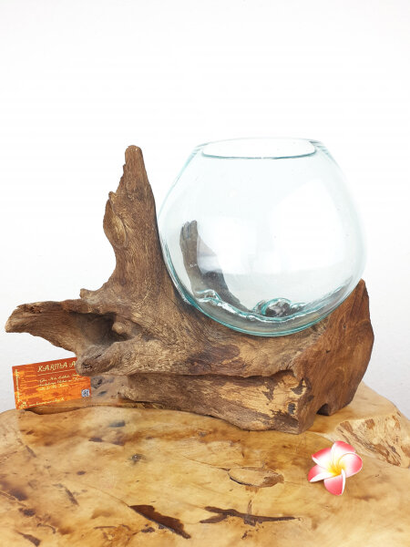 Wurzel mit Glas, ca. 25cm