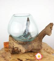 Wurzel mit Glas, ca. 25cm