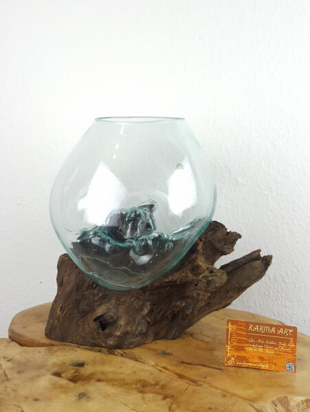 Wurzel mit Glas, ca. 25cm