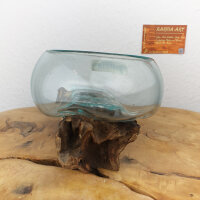 Wurzel mit Glasschale, ca. 14cm