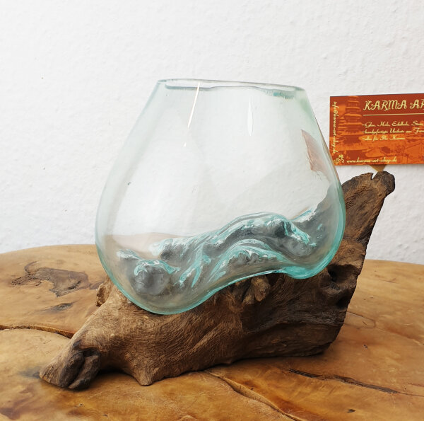 Wurzel mit Glas, ca. 13cm