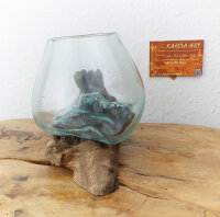 Wurzel mit Glas, ca. 13cm