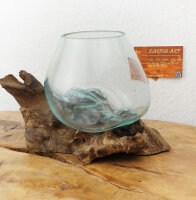 Wurzel mit Glas, ca. 13cm