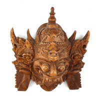 Barong Maske aus Teakholz, ca. 15cm
