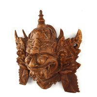 Barong Maske aus Teakholz, ca. 15cm