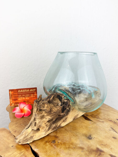 Wurzel mit Glas, ca. 15cm