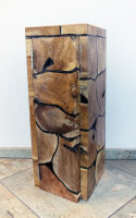 Holzsäule mit Regal aus Massivholz ca. 80cm