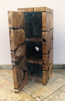 Holzsäule mit Regal aus Massivholz ca. 80cm