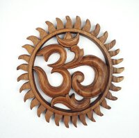 Om mit Sonne aus Teakholz