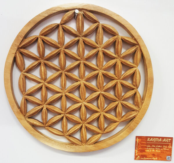 Blume des Lebens aus Teakholz