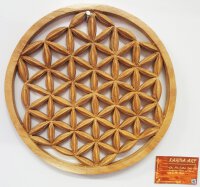 Blume des Lebens aus Teakholz