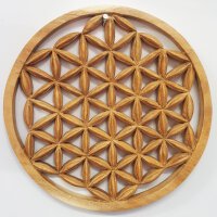Blume des Lebens aus Teakholz
