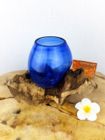blaues Glas auf Wurzel ca. 15cm