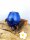 blaues Glas auf Wurzel ca. 15cm