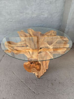 Esstisch aus Massivholz mit Glas ca.100x100x80cm