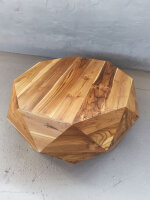 Achteckiger Couchtisch aus Massivholz 100x40cm