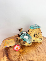 3 Teelichthalter auf Naturholz