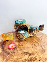 3 Teelichthalter auf Naturholz