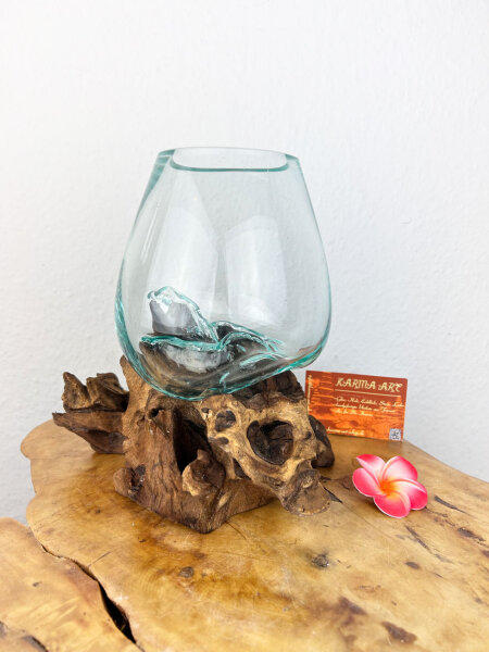 Glas auf Wurzel 15cm