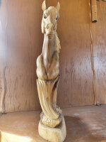 Exklusive Pferdebüste aus massivem Holz, ca. 1 m hoch