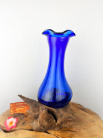 Vase abstract mit blauem Glas