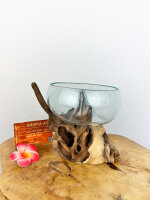 Glasschale auf Wurzel 14cm