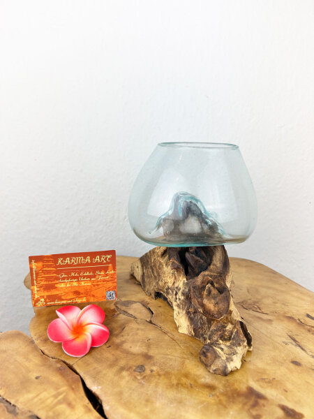 Wurzel mit Glas, ca. 13cm