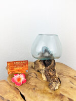 Wurzel mit Glas, ca. 13cm