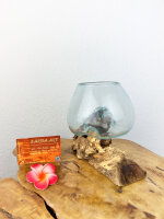 Wurzel mit Glas, ca. 13cm