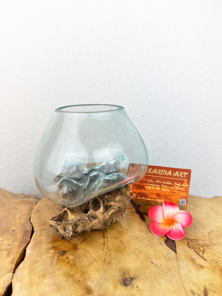 Wurzel mit Glas, ca. 13cm